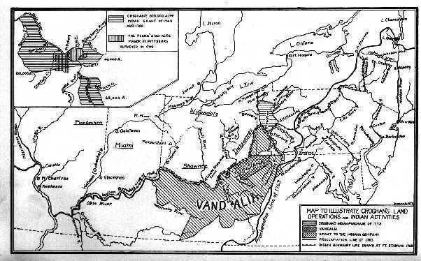 Map of Croghan's Land Operations